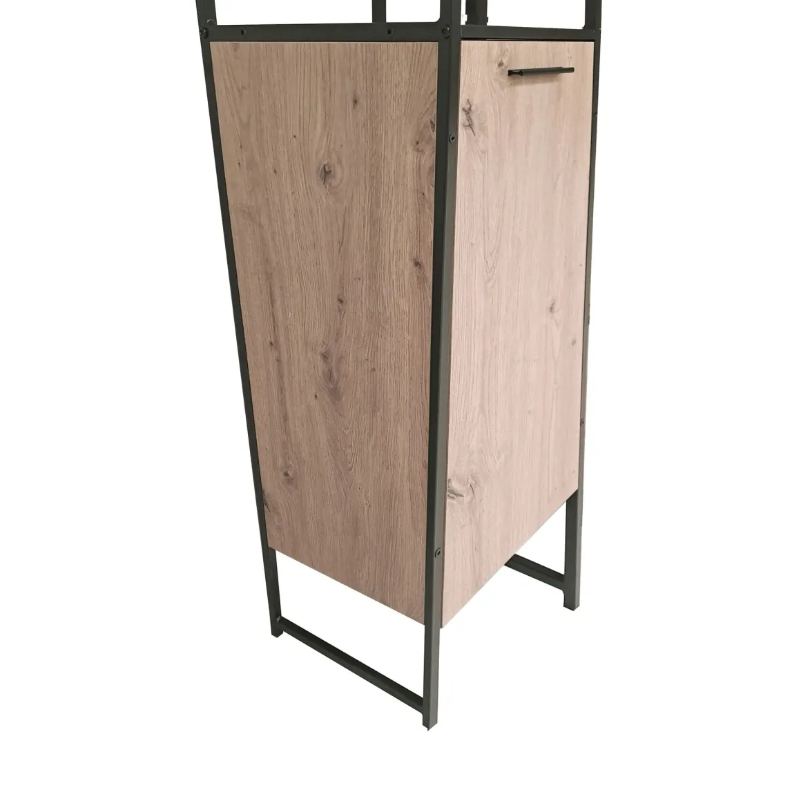 LIBRERIA CM 32X33 H.160 ROVERE NODATO E METALLO NERO : vendita online LIBRERIA CM 32X33 H.160 ROVERE NODATO E METALLO NERO in offerta