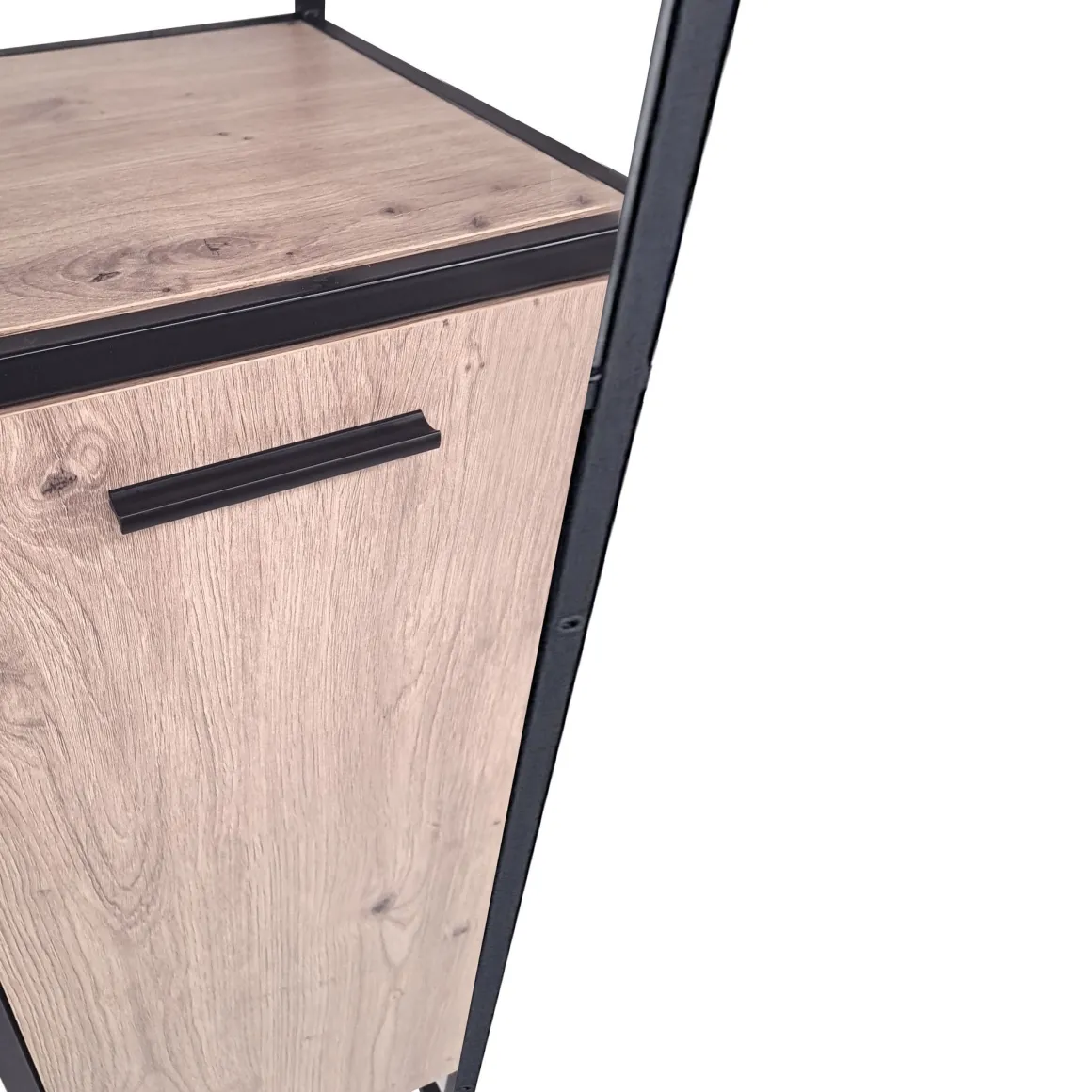 LIBRERIA CM 32X33 H.160 ROVERE NODATO E METALLO NERO : vendita online LIBRERIA CM 32X33 H.160 ROVERE NODATO E METALLO NERO in offerta