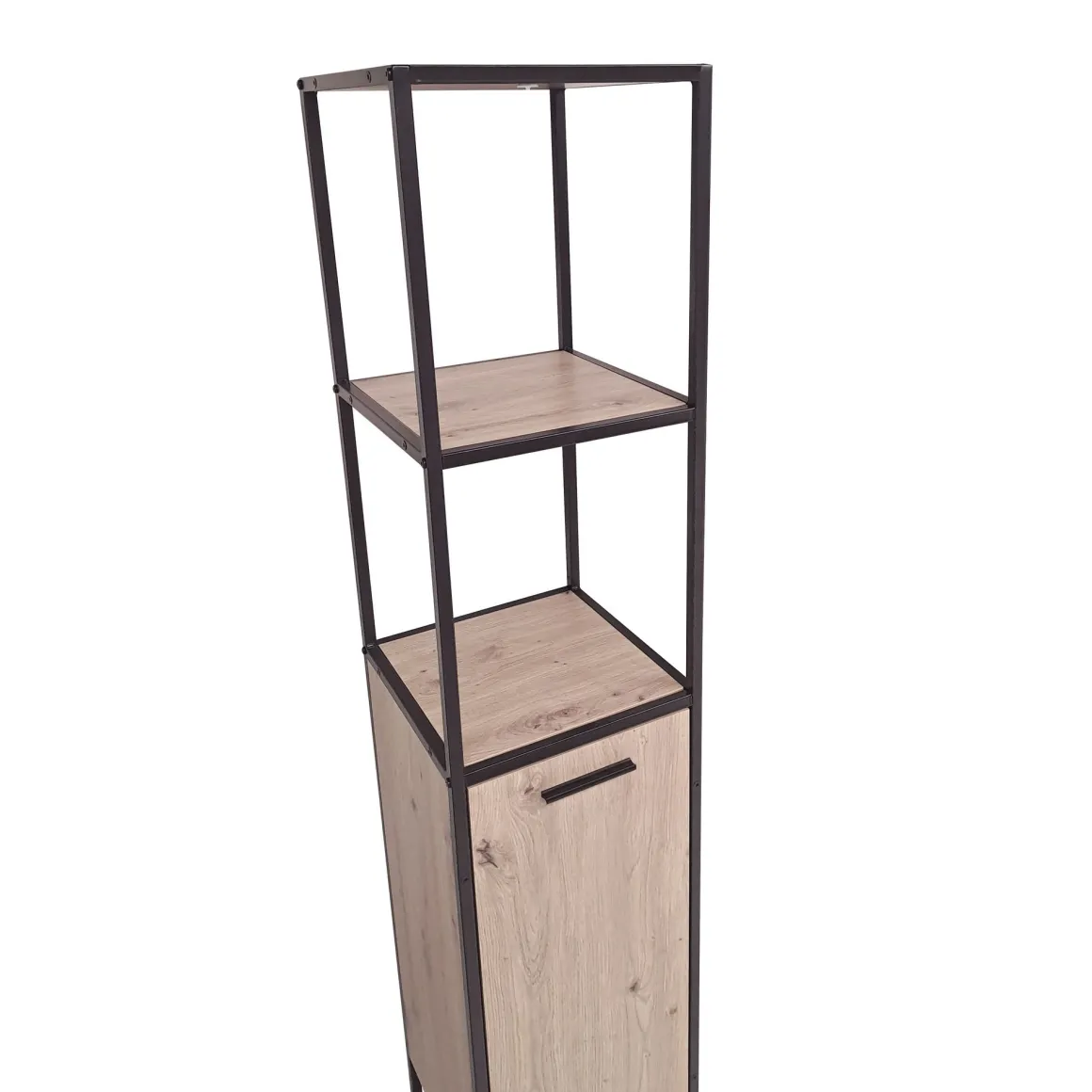 LIBRERIA CM 32X33 H.160 ROVERE NODATO E METALLO NERO : vendita online LIBRERIA CM 32X33 H.160 ROVERE NODATO E METALLO NERO in offerta