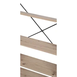 LIBRERIA CM 80X30 H.180 ROVERE NODATO E METALLO NERO : vendita online LIBRERIA CM 80X30 H.180 ROVERE NODATO E METALLO NERO in offerta
