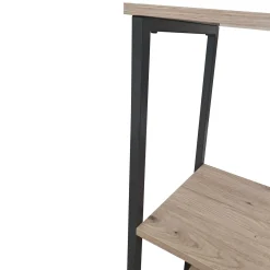 LIBRERIA CM 80X30 H.180 ROVERE NODATO E METALLO NERO : vendita online LIBRERIA CM 80X30 H.180 ROVERE NODATO E METALLO NERO in offerta