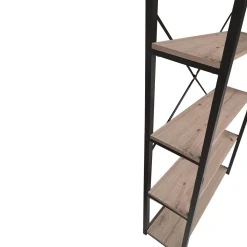 LIBRERIA CM 80X30 H.180 ROVERE NODATO E METALLO NERO : vendita online LIBRERIA CM 80X30 H.180 ROVERE NODATO E METALLO NERO in offerta