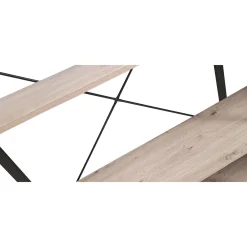 LIBRERIA CM 160X40 H.190 ROVERE NODATO E METALLO NERO : vendita online LIBRERIA CM 160X40 H.190 ROVERE NODATO E METALLO NERO in offerta
