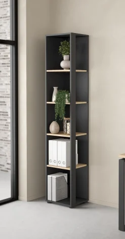 LIBRERIA SIGN CM 40.8X34.3 H.204.7 GRIGIO OPACO E JACKSON HICHORY: vendita online LIBRERIA SIGN CM 40.8X34.3 H.204.7 GRIGIO OPACO E JACKSON HICHORY in offerta