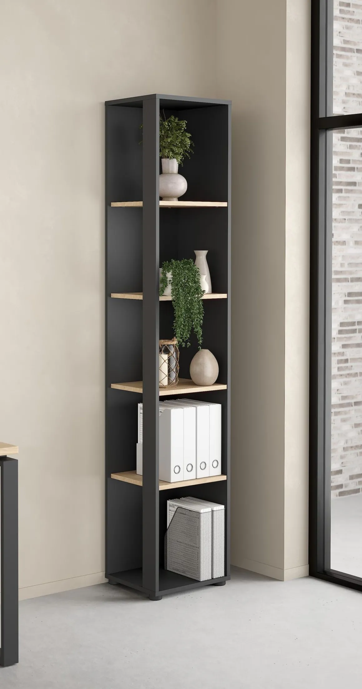 LIBRERIA SIGN CM 40.8X34.3 H.204.7 GRIGIO OPACO E JACKSON HICHORY: vendita online LIBRERIA SIGN CM 40.8X34.3 H.204.7 GRIGIO OPACO E JACKSON HICHORY in offerta