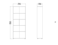LIBRERIA SIGN CM 79.6X34.3 H. 207.7 GRIGIO OPACO: vendita online LIBRERIA SIGN CM 79.6X34.3 H. 207.7 GRIGIO OPACO in offerta