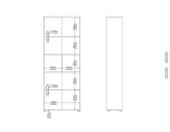 LIBRERIA SIGN CM 79.6X34.3 H. 207.7 GRIGIO OPACO: vendita online LIBRERIA SIGN CM 79.6X34.3 H. 207.7 GRIGIO OPACO in offerta