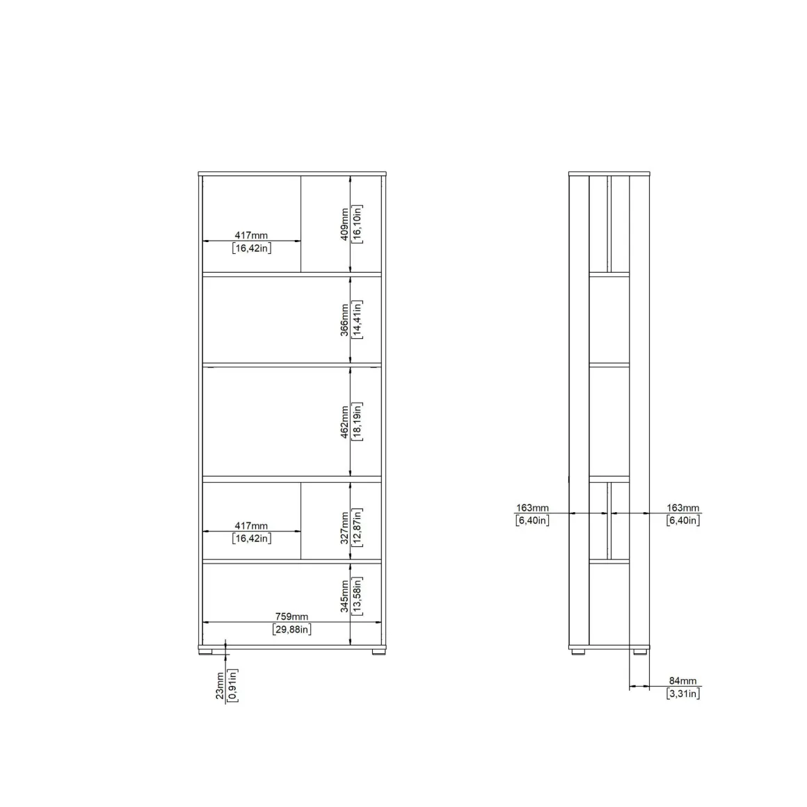 LIBRERIA SIGN CM 79.6X34.4 H.204.7 GRIGIO OPACO E JACKSON HICHORY : vendita online LIBRERIA SIGN CM 79.6X34.4 H.204.7 GRIGIO OPACO E JACKSON HICHORY in offerta