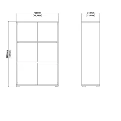 LIBRERIA SIGN CM 79.6X34.3 H. 123.6 GRIGIO OPACO: vendita online LIBRERIA SIGN CM 79.6X34.3 H. 123.6 GRIGIO OPACO in offerta