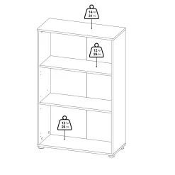 LIBRERIA SIGN CM 79.6X34.3 H. 123.6 GRIGIO OPACO: vendita online LIBRERIA SIGN CM 79.6X34.3 H. 123.6 GRIGIO OPACO in offerta