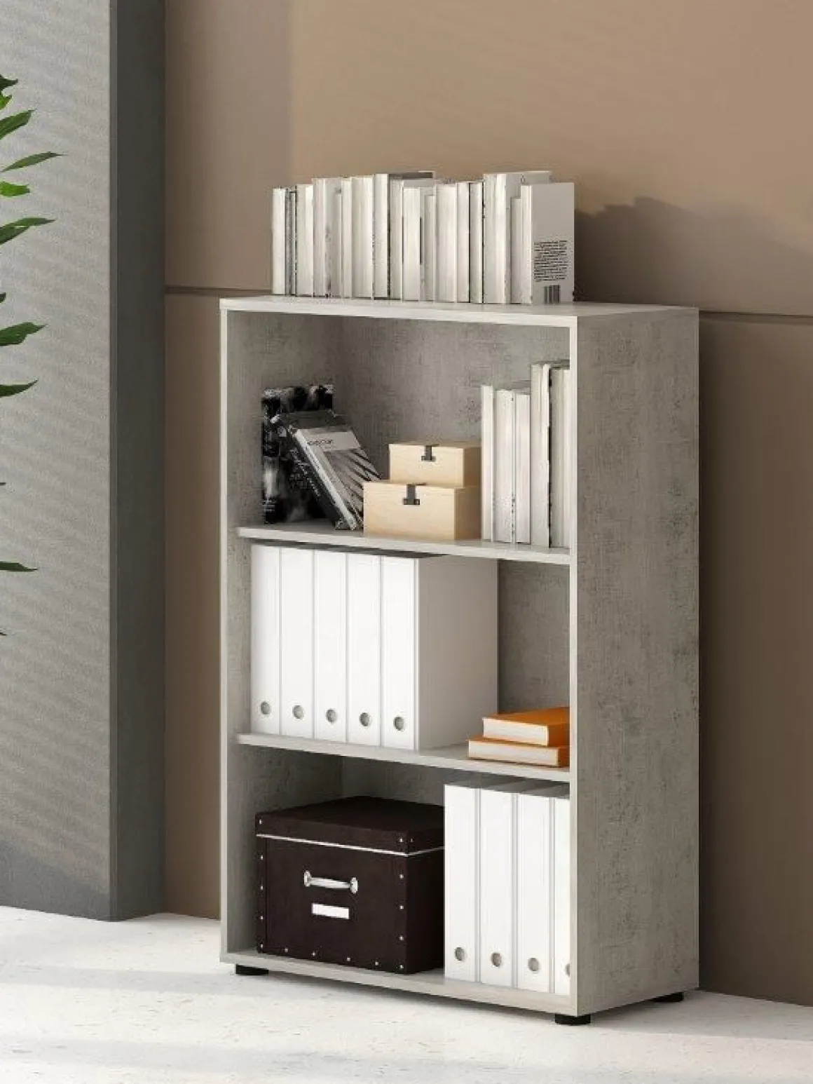 Libreria ufficio effetto cemento: libreria ufficio effetto cemento OMEGA