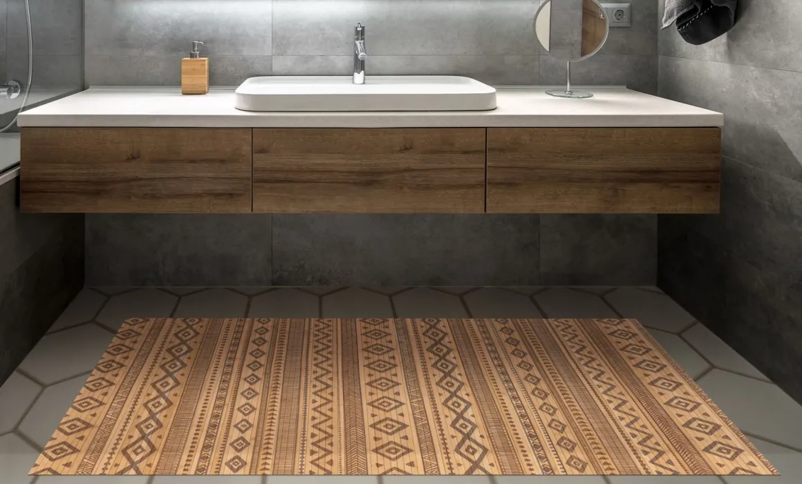LINEA BAMBOO COOL - TAPPETO IN BAMBU' ETNIC NATURAL 60X90CM: vendita online LINEA BAMBOO COOL - TAPPETO IN BAMBU' ETNIC NATURAL 60X90CM in offerta