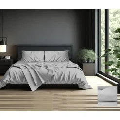 LINEA BRIGHT - COMPLETO LETTO 2 PIAZZE IN RASO DI COTONE GHIACCIO: vendita online LINEA BRIGHT - COMPLETO LETTO 2 PIAZZE IN RASO DI COTONE GHIACCIO in offerta