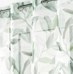 LINEA ELEONORE - TENDA CON OCCHIELLI IN POLIESTERE 140X280 STAMPA FOGLIE: vendita online LINEA ELEONORE - TENDA CON OCCHIELLI IN POLIESTERE 140X280 STAMPA FOGLIE in offerta