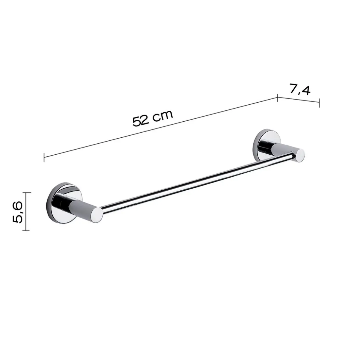 LINEA FELCE - PORTA ASCIUGAMANI CROMO CM 45