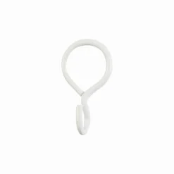 LINEA IDEAS 12 - SET 6 ANELLI PER TENDA IN METALLO MOD. GANCIO COLORE BIANCO : vendita online LINEA IDEAS 12 - SET 6 ANELLI PER TENDA IN METALLO MOD. GANCIO COLORE BIANCO in offerta