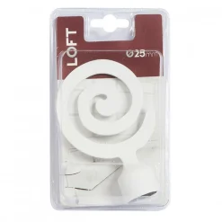 LINEA LOFT - FINALE PER TENDA MOD. SPIRALE COLORE BIANCO : vendita online LINEA LOFT - FINALE PER TENDA MOD. SPIRALE COLORE BIANCO in offerta