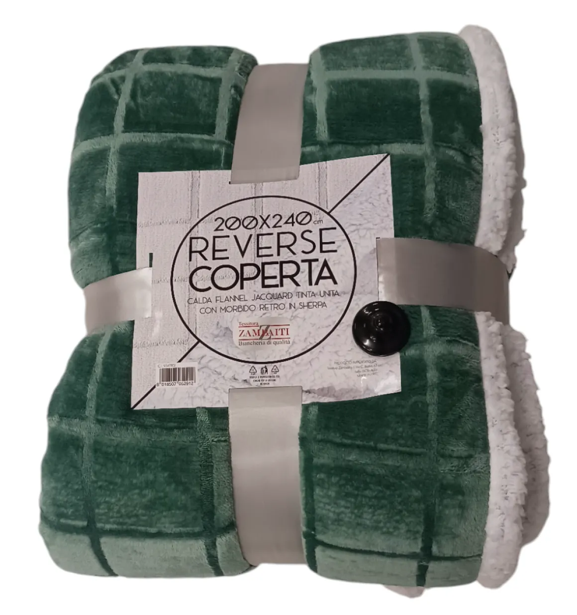 Linea Reverse: Coperta in Flanella e Sherpa 200x240 cm