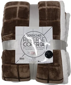 Linea Reverse: Coperta in Flanella e Sherpa 200x240 cm
