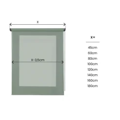 LINEA SOFT - TENDA A RULLO FILTRANTE EUCALIPTO 60X180CM: vendita online LINEA SOFT - TENDA A RULLO FILTRANTE EUCALIPTO 60X180CM in offerta