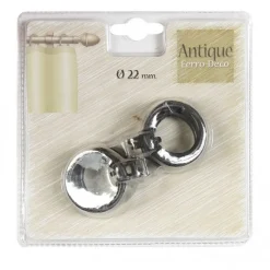 LINEA ANTIQUE - SET 8 ANELLI PER TENDA IN METALLO COLORE NERO-ORO : vendita online LINEA ANTIQUE - SET 8 ANELLI PER TENDA IN METALLO COLORE NERO-ORO in offerta