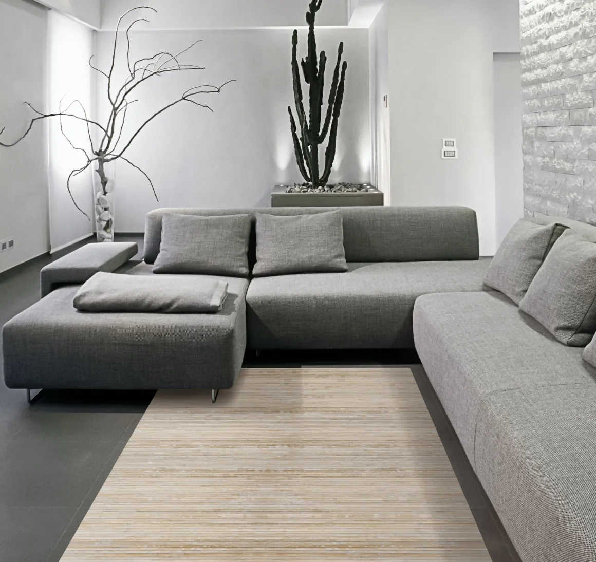 LINEA BAMBOO COOL - TAPPETO IN BAMBU' GESSO 80X150CM: vendita online LINEA BAMBOO COOL - TAPPETO IN BAMBU' GESSO 80X150CM in offerta