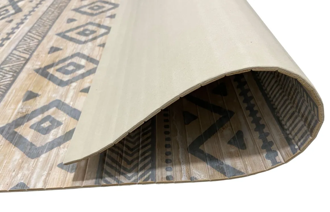 LINEA BAMBOO COOL - TAPPETO IN BAMBU' ETNIC BIANCO-GRIGIO 140X200CM: vendita online LINEA BAMBOO COOL - TAPPETO IN BAMBU' ETNIC BIANCO-GRIGIO 140X200CM in offerta