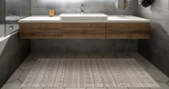 LINEA BAMBOO COOL - TAPPETO IN BAMBU' ETNIC BIANCO-GRIGIO 60X90CM: vendita online LINEA BAMBOO COOL - TAPPETO IN BAMBU' ETNIC BIANCO-GRIGIO 60X90CM in offerta
