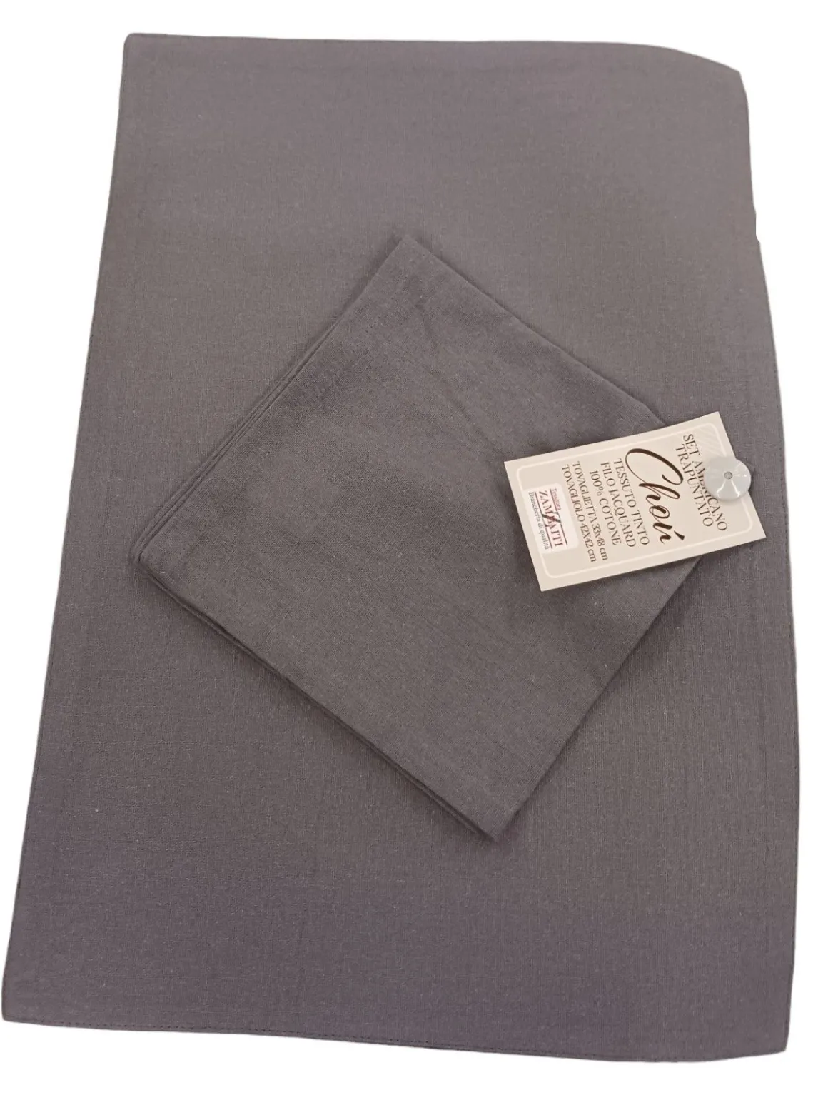 LINEA CHOU - SET AMERICANO IN COTONE TRAPUNTATO GRIGIO: vendita online LINEA CHOU - SET AMERICANO IN COTONE TRAPUNTATO GRIGIO in offerta