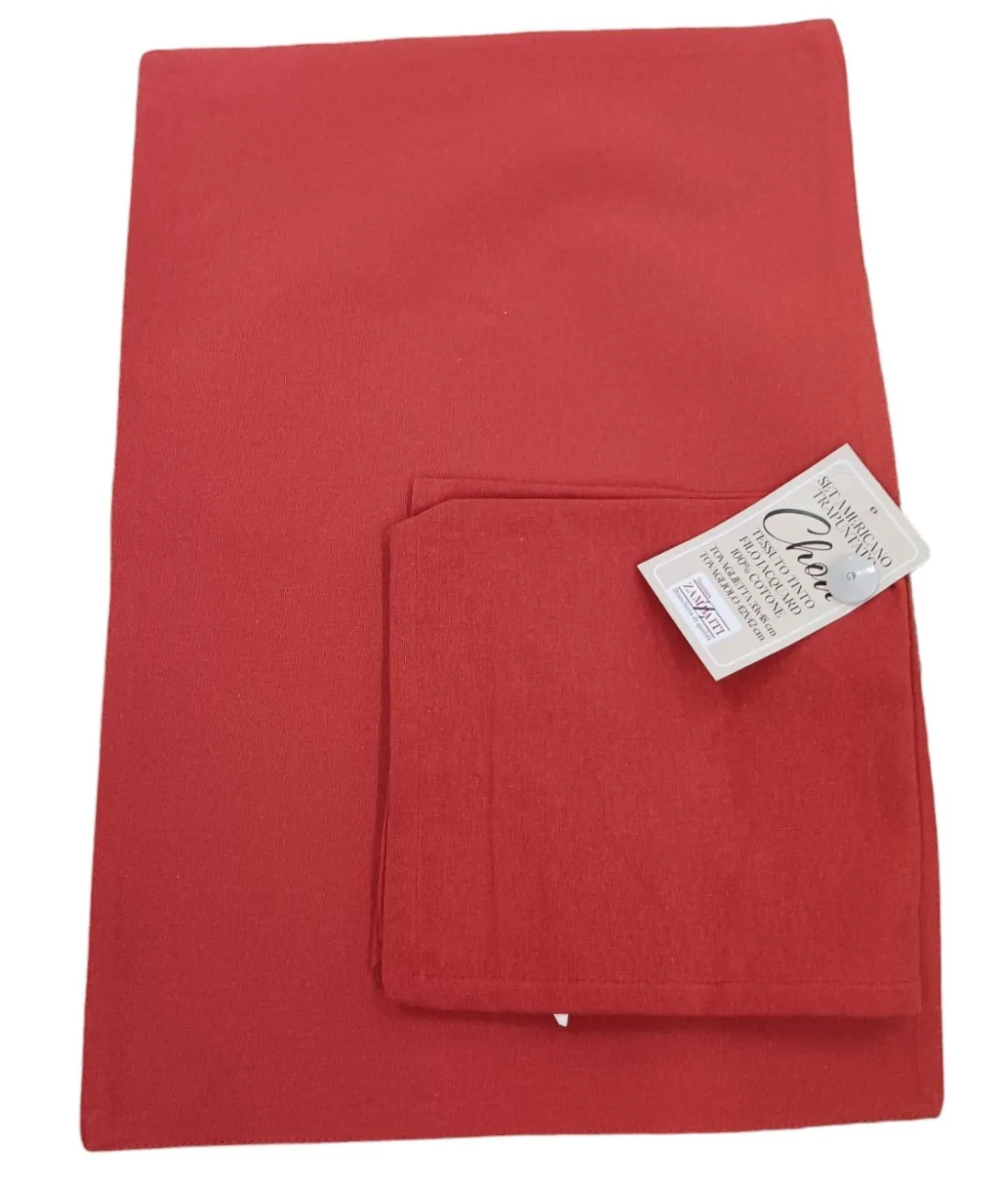 LINEA CHOU - SET AMERICANO IN COTONE TRAPUNTATO MATTONE: vendita online LINEA CHOU - SET AMERICANO IN COTONE TRAPUNTATO MATTONE in offerta