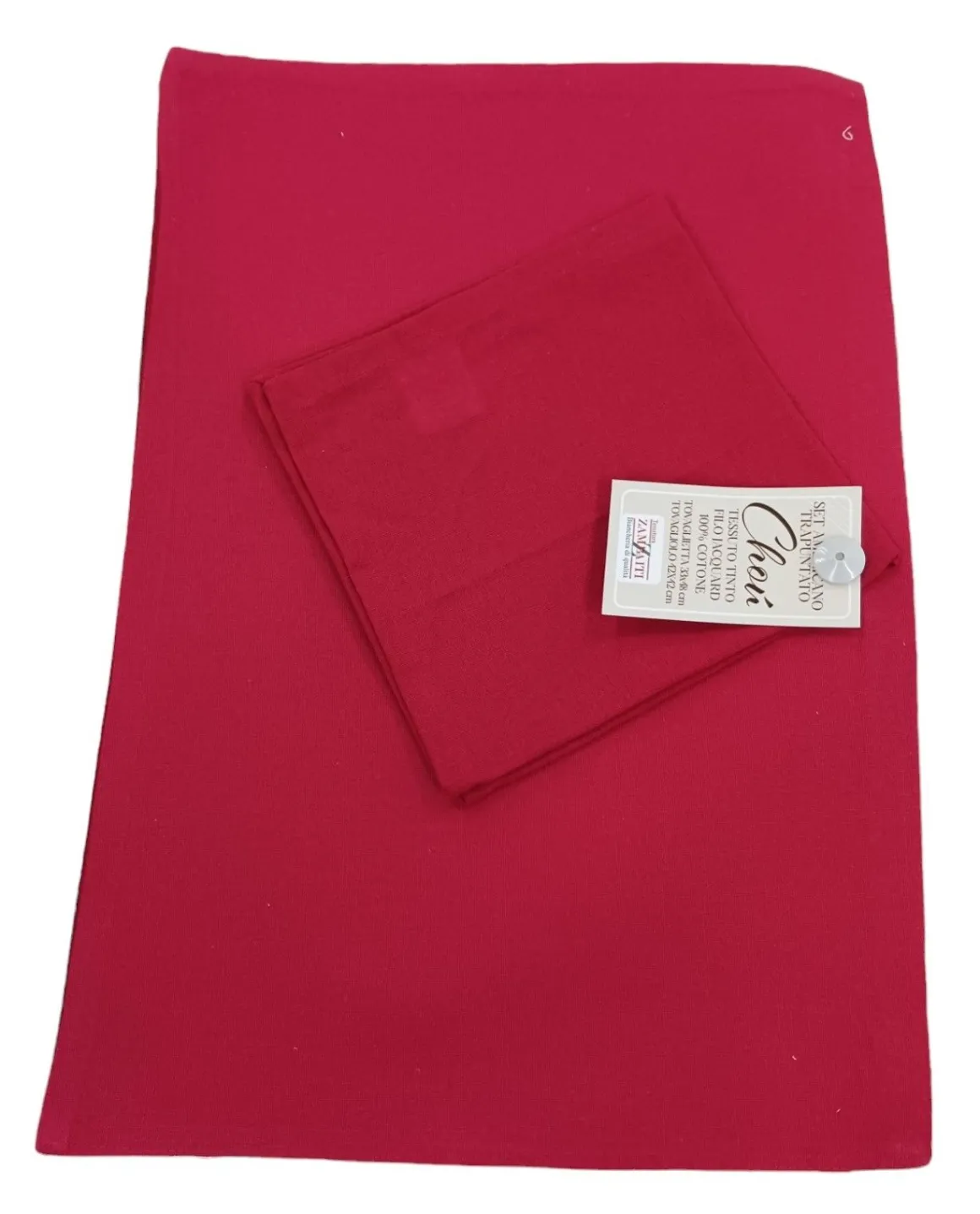LINEA CHOU - SET AMERICANO IN COTONE TRAPUNTATO ROSSO : vendita online LINEA CHOU - SET AMERICANO IN COTONE TRAPUNTATO ROSSO in offerta