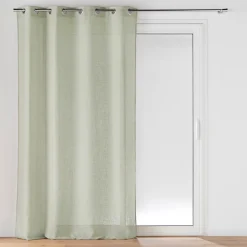 LINEA CLORIS - TENDA CON OCCHIELLI TESSUTO EFFETTO LINO 140X280 VERDE: vendita online LINEA CLORIS - TENDA CON OCCHIELLI TESSUTO EFFETTO LINO 140X280 VERDE in offerta