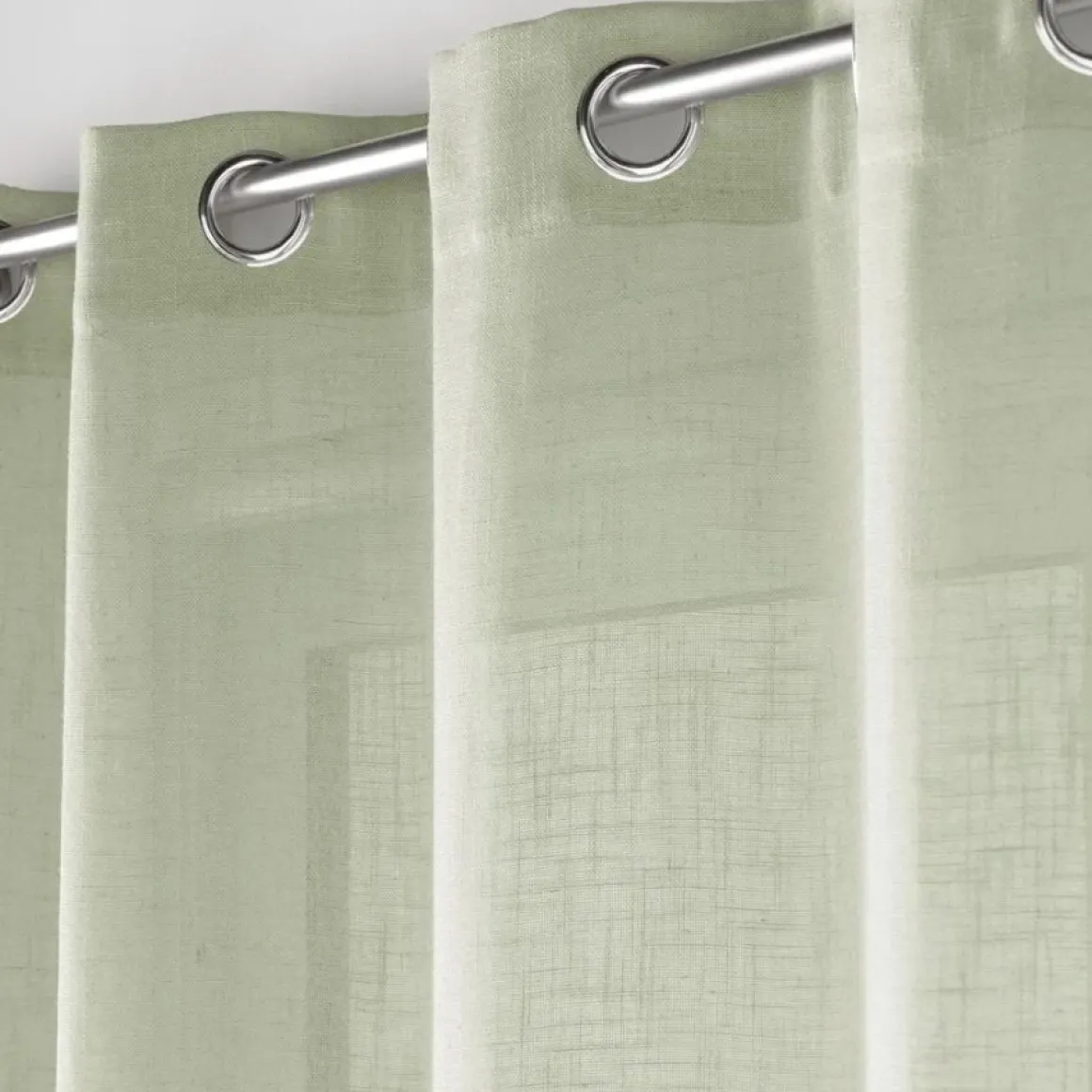 LINEA CLORIS - TENDA CON OCCHIELLI TESSUTO EFFETTO LINO 140X280 VERDE: vendita online LINEA CLORIS - TENDA CON OCCHIELLI TESSUTO EFFETTO LINO 140X280 VERDE in offerta
