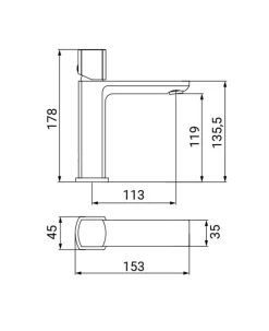 LINEA DOMUS - RUBINETTO PER LAVABO CROMO