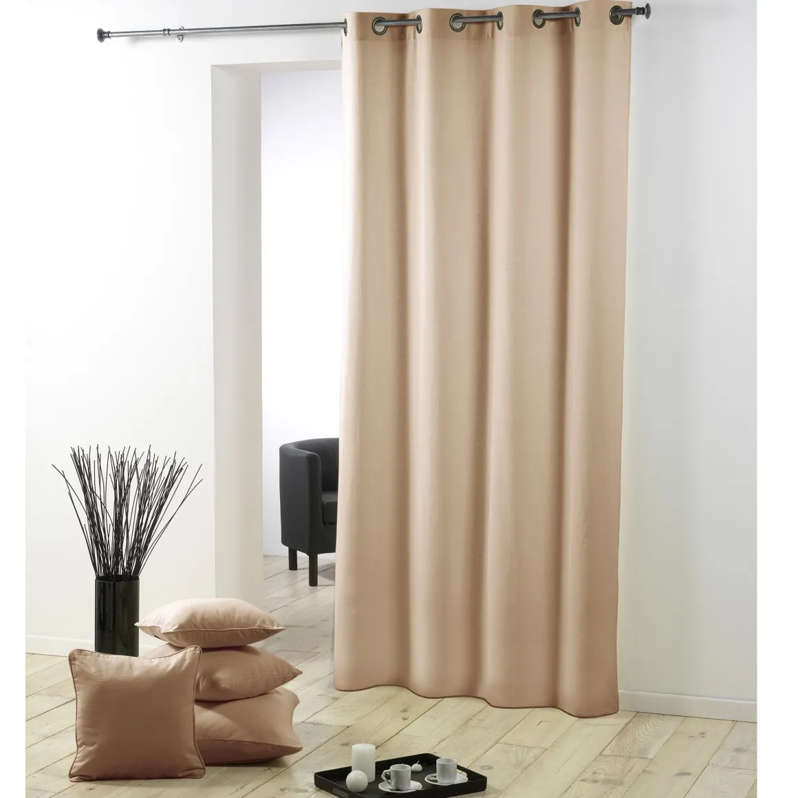LINEA ESSENTIEL - TENDA CON OCCHIELLI IN POLIESTERE UNITO 140X280CM LINO: vendita online LINEA ESSENTIEL - TENDA CON OCCHIELLI IN POLIESTERE UNITO 140X280CM LINO in offerta