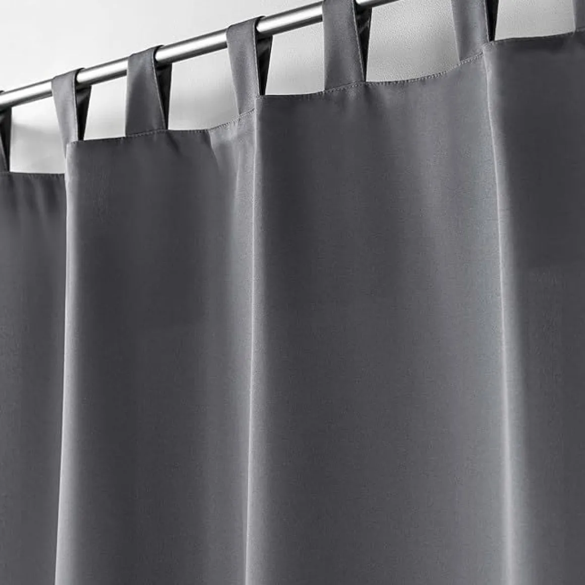 LINEA ESSENTIEL - TENDA CON PASSANTI IN POLIESTERE UNITO 140X260CM GRIGIO SCURO: vendita online LINEA ESSENTIEL - TENDA CON PASSANTI IN POLIESTERE UNITO 140X260CM GRIGIO SCURO in offerta