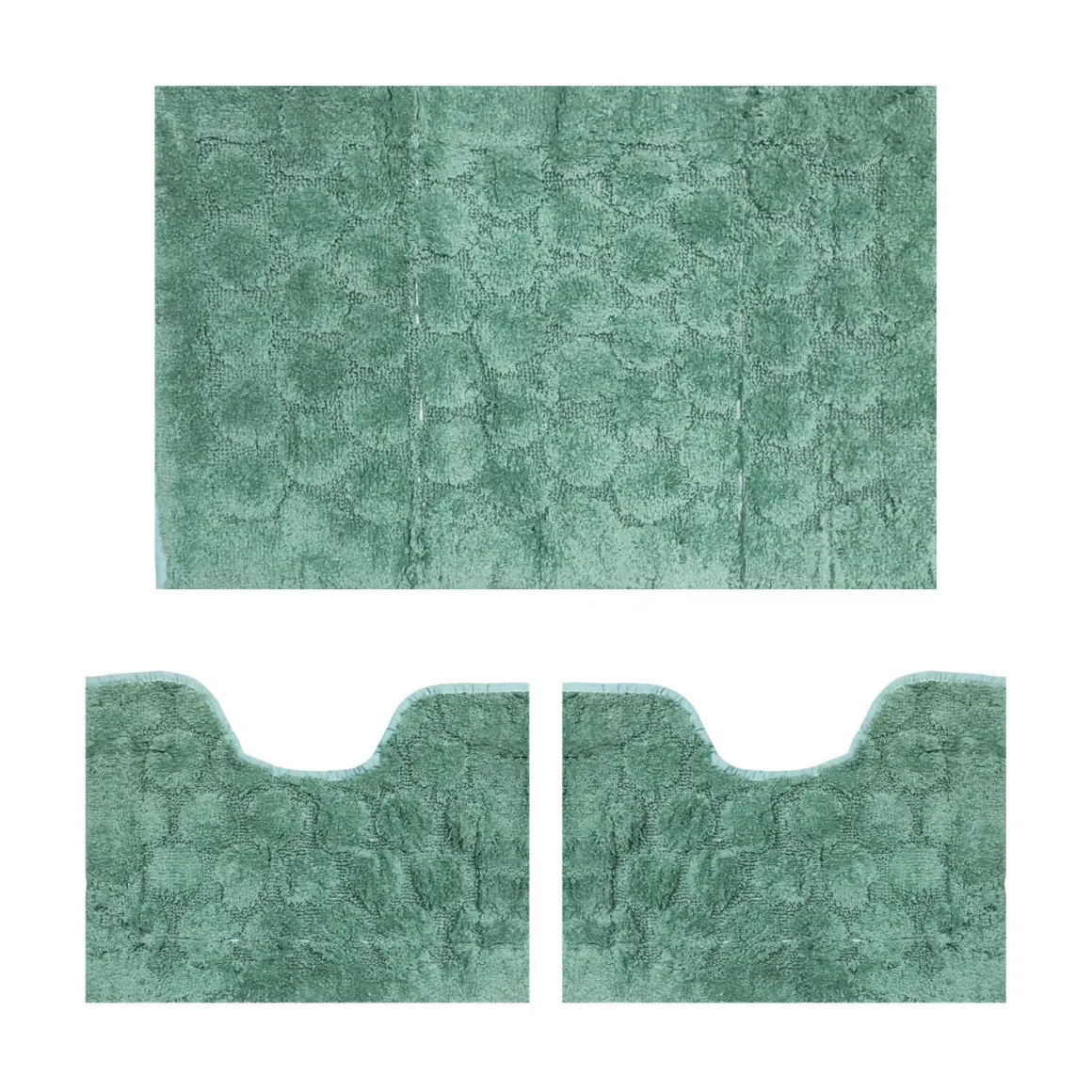 LINEA FOGLIA - PARURE 3PZ TAPPETINI BAGNO VERDE ACQUA: vendita online LINEA FOGLIA - PARURE 3PZ TAPPETINI BAGNO VERDE ACQUA in offerta