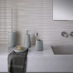 LINEA GEMINI - BICCHIERE PORTASPAZZOLINI GRIGIO