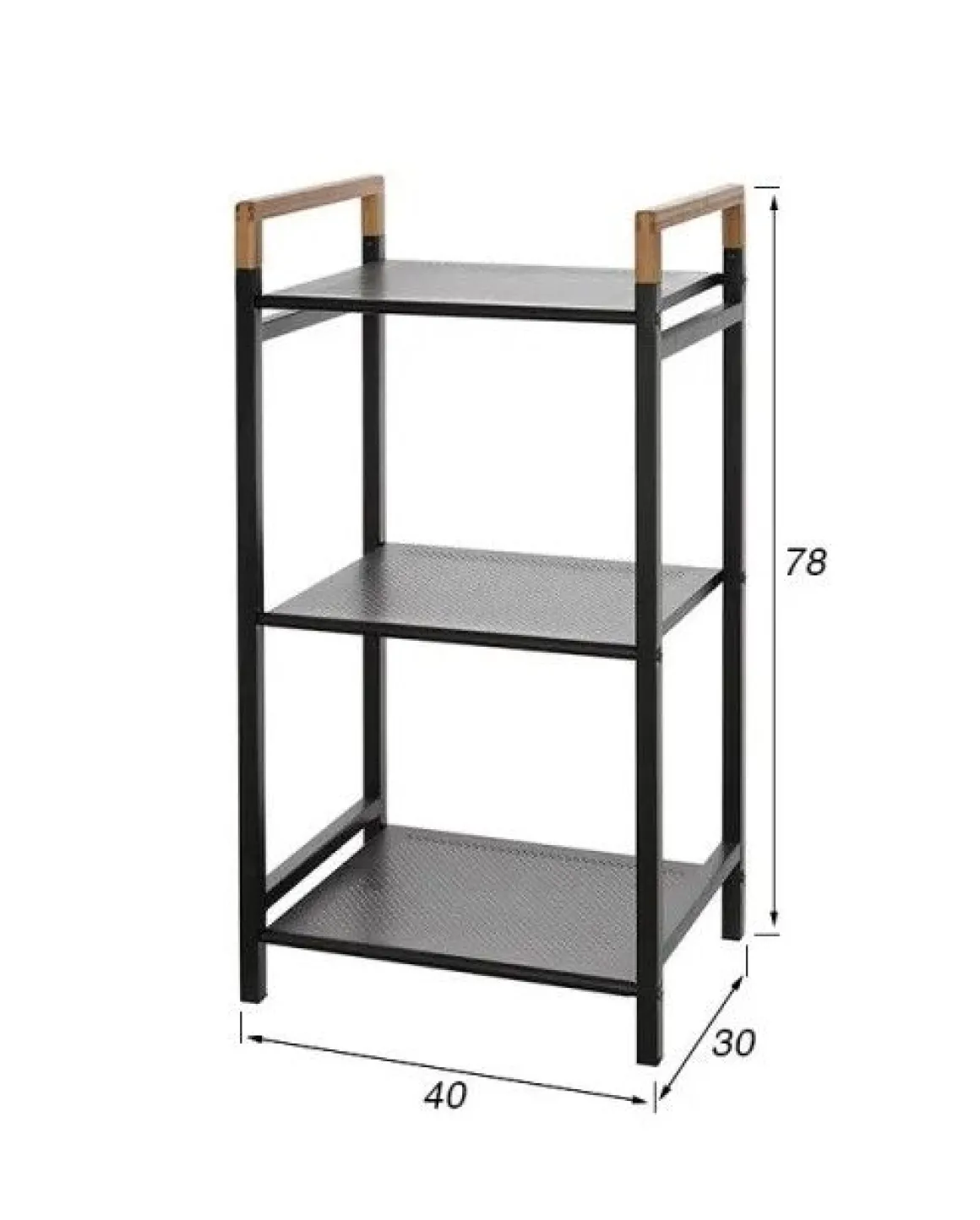 LINEA HAITI - SCAFFALE PORTAOGGETTI NERO E NATURALE