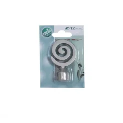 LINEA IDEAS 12 - FINALE PER TENDA IN METALLO MOD. SPIRALE COLORE CROMO SATINATO: vendita online LINEA IDEAS 12 - FINALE PER TENDA IN METALLO MOD. SPIRALE COLORE CROMO SATINATO in offerta