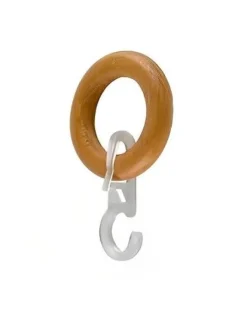 LINEA IDEAS 12 - SET 6 ANELLI PER TENDA IN LEGNO COLORE FAGGIO : vendita online LINEA IDEAS 12 - SET 6 ANELLI PER TENDA IN LEGNO COLORE FAGGIO in offerta
