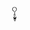 LINEA IDEAS 12 - SET 6 ANELLI PER TENDA IN METALLO MOD. PINZA COLORE NERO : vendita online LINEA IDEAS 12 - SET 6 ANELLI PER TENDA IN METALLO MOD. PINZA COLORE NERO in offerta