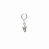 LINEA IDEAS 12 - SET 6 ANELLI PER TENDA IN METALLO MOD. PINZA COLORE CROMO SATINATO: vendita online LINEA IDEAS 12 - SET 6 ANELLI PER TENDA IN METALLO MOD. PINZA COLORE CROMO SATINATO in offerta