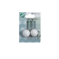 LINEA IDEAS 12 - SET 2 FINALI PER TENDA IN METALLO MOD. SFERA COLORE BIANCO : vendita online LINEA IDEAS 12 - SET 2 FINALI PER TENDA IN METALLO MOD. SFERA COLORE BIANCO in offerta