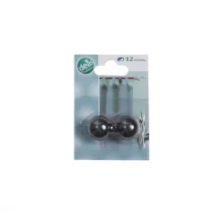 LINEA IDEAS 12 - SET 2 FINALI PER TENDA IN METALLO MOD. SFERA COLORE NERO: vendita online LINEA IDEAS 12 - SET 2 FINALI PER TENDA IN METALLO MOD. SFERA COLORE NERO in offerta
