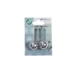 LINEA IDEAS 12 - SET 2 FINALI PER TENDA IN METALLO MOD. SFERA COLORE CROMATO : vendita online LINEA IDEAS 12 - SET 2 FINALI PER TENDA IN METALLO MOD. SFERA COLORE CROMATO in offerta