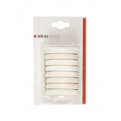 LINEA IDEAS WOOD - SET 8 ANELLI PER TENDA IN LEGNO COLORE GESSO : vendita online LINEA IDEAS WOOD - SET 8 ANELLI PER TENDA IN LEGNO COLORE GESSO in offerta