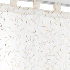 LINEA MAISSA - TENDA DRITTA CON PASSANTI 60X120 BIANCA CON DECORO : vendita online LINEA MAISSA - TENDA DRITTA CON PASSANTI 60X120 BIANCA CON DECORO in offerta