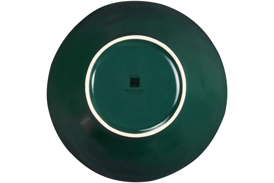 LINEA MEDITERRANEO - INSALATIERA IN GRES VERDE SCURO DIAM 17CM H8CM