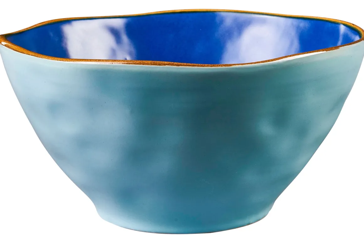 LINEA MEDITERRANEO - INSALATIERA PICCOLA IN GRES DIAM 17CM H 8CM ASSORTITO